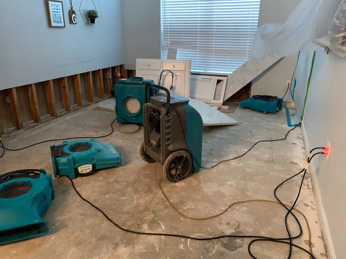 Dehumidifier in flood-cut room for Water Extraction & Removal in Richmond